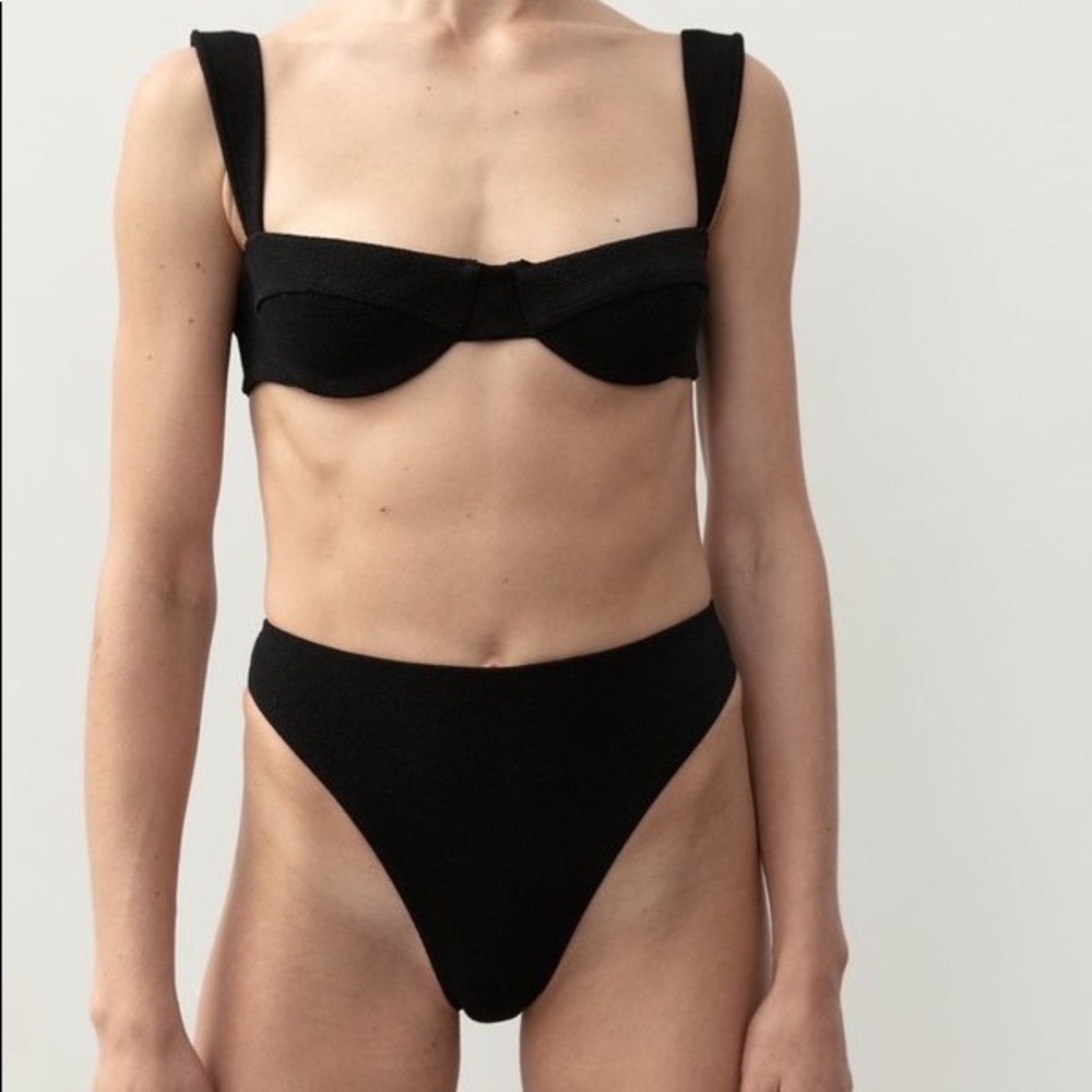 NWT Ziah Lee Bottom Black Boucle Size 10 AUS Or Small/Medium US Bikini Swimsuit